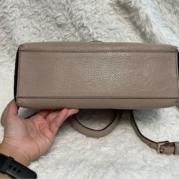KATE SPADE Dome Brown Black Colorblock Zip  Suede Leather Hand/ Crossbody Bag - Picture 7 of 9